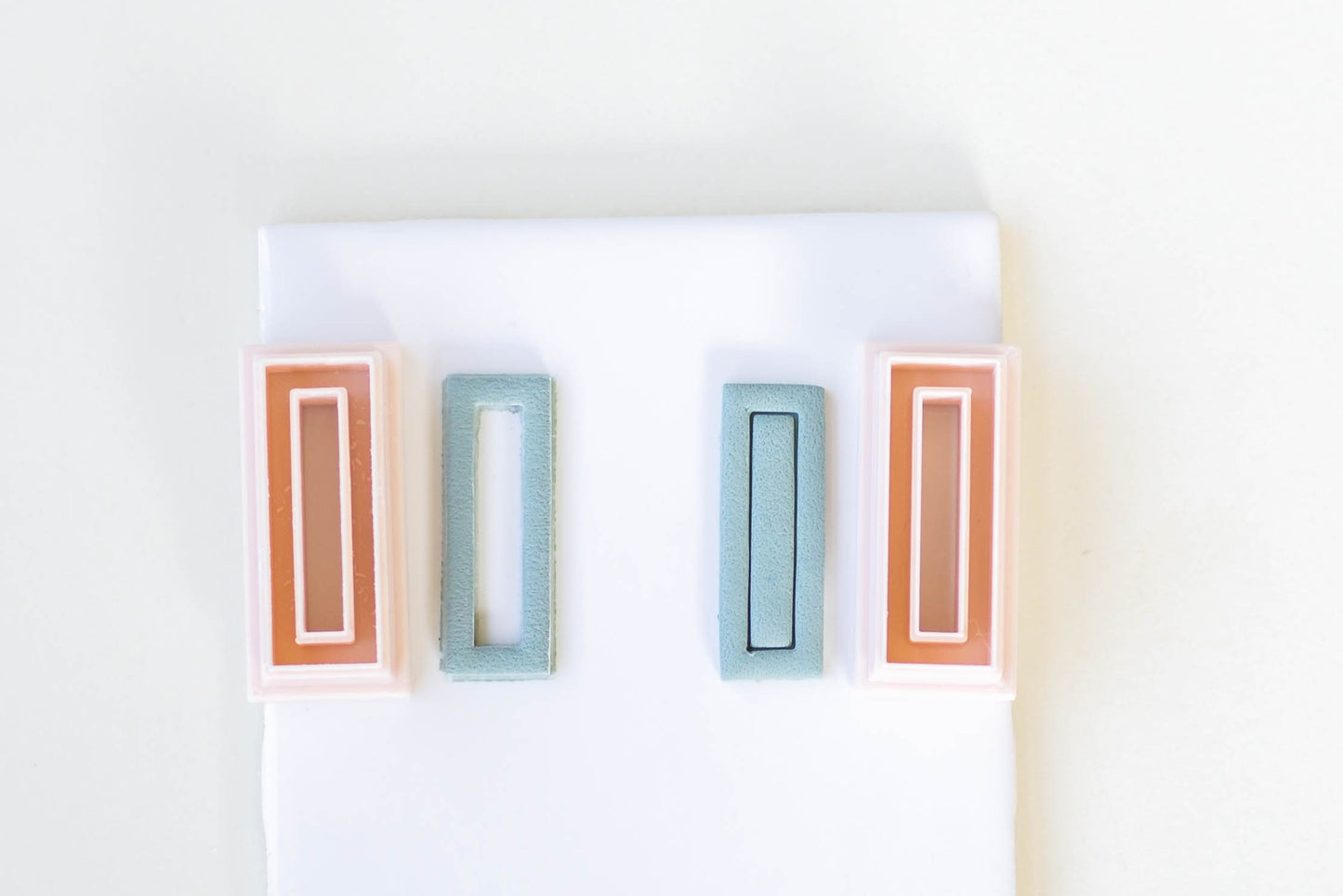 Rectangle Cutters for Polymer Clay- Cutout OR Emboss