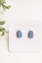 Blue Pumpkin Stud Earrings