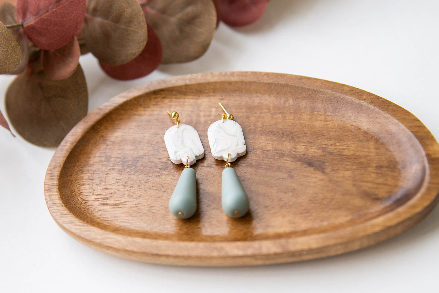 Clay Beaded Statement Earrings