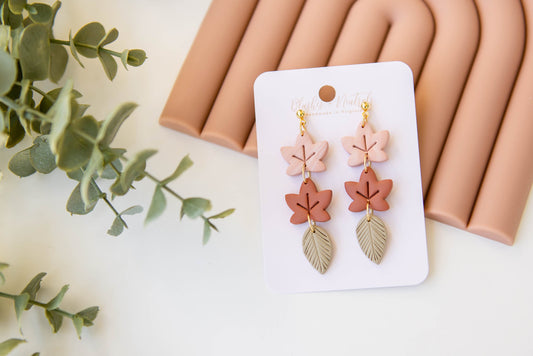 Leaf Clay Earrings