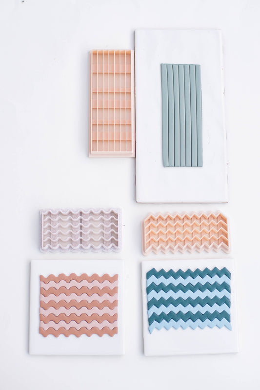 Polymer Clay Tool Set- Straight Line, Wavy Line, Chevron