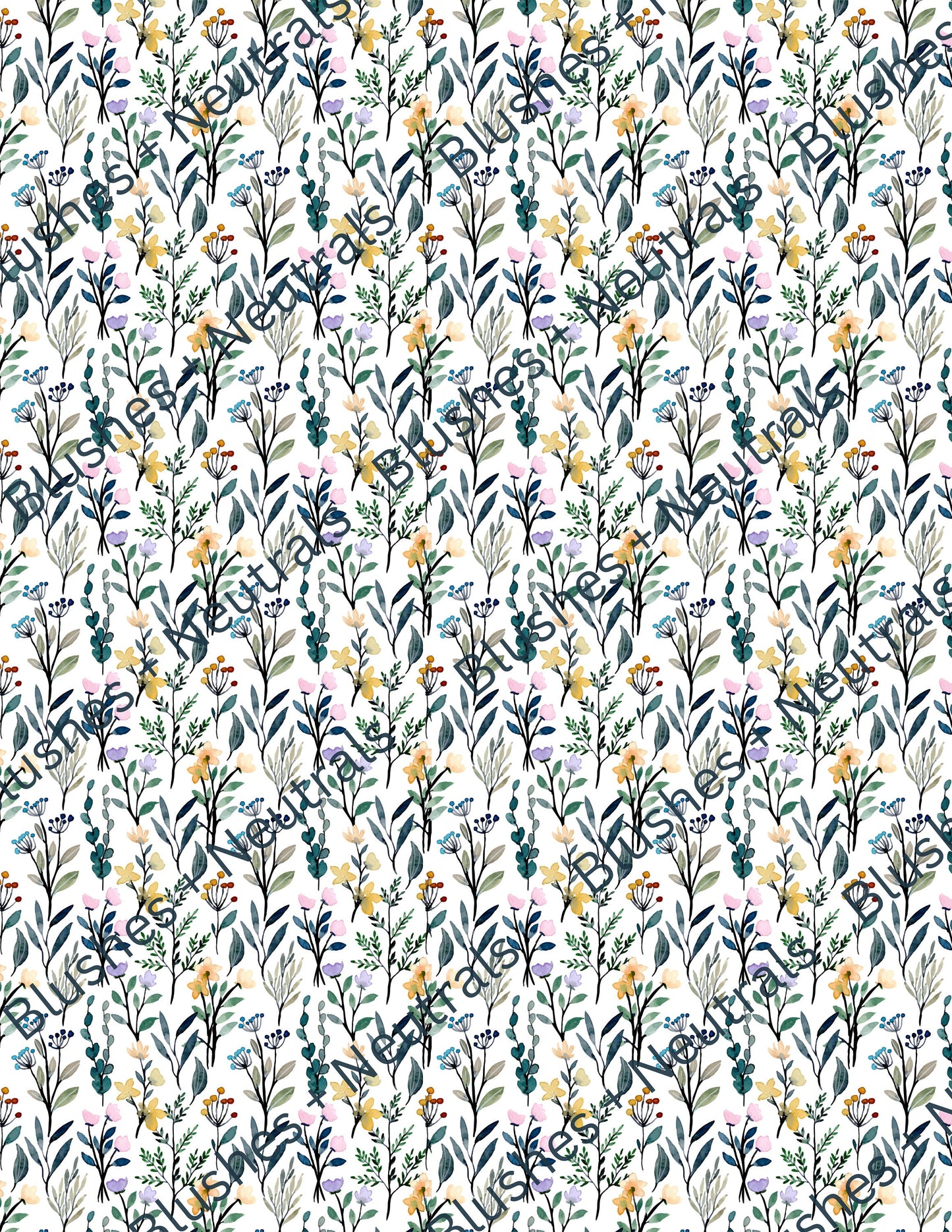 TP57- Watercolor Florals Transfer