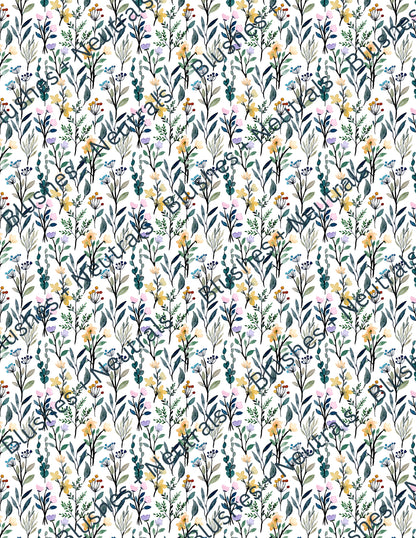 TP57- Watercolor Florals Transfer