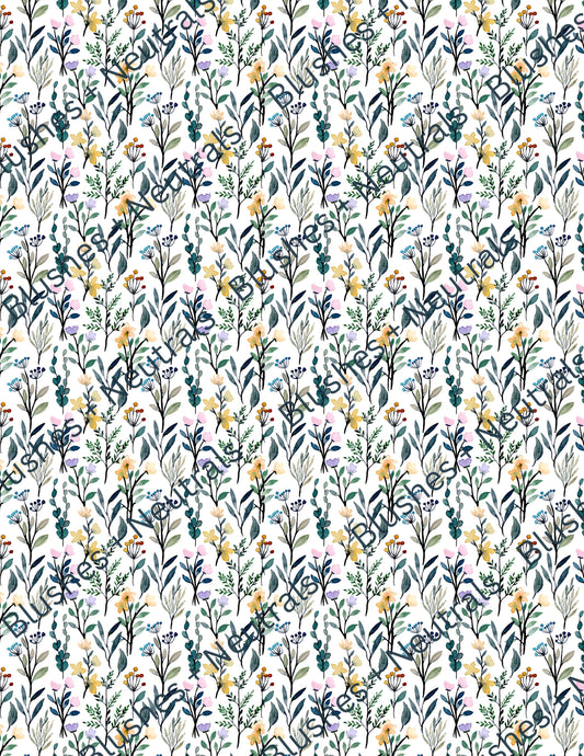 TP57- Watercolor Florals Transfer