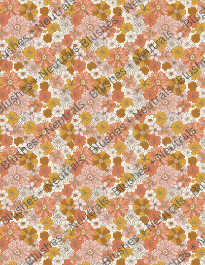 TP55- Vintage Floral Transfer