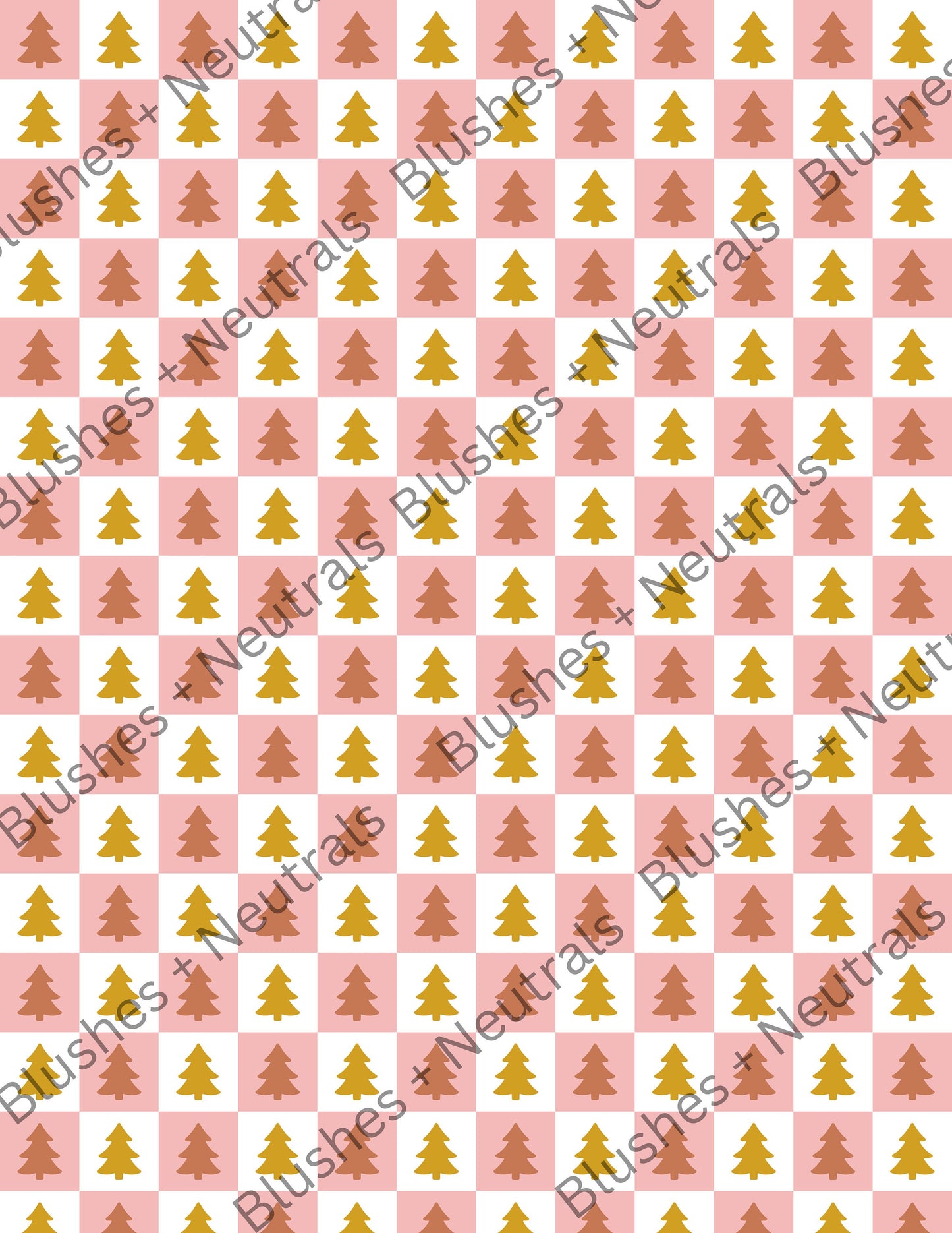 TP59- Checkered Christmas Tree Transfer