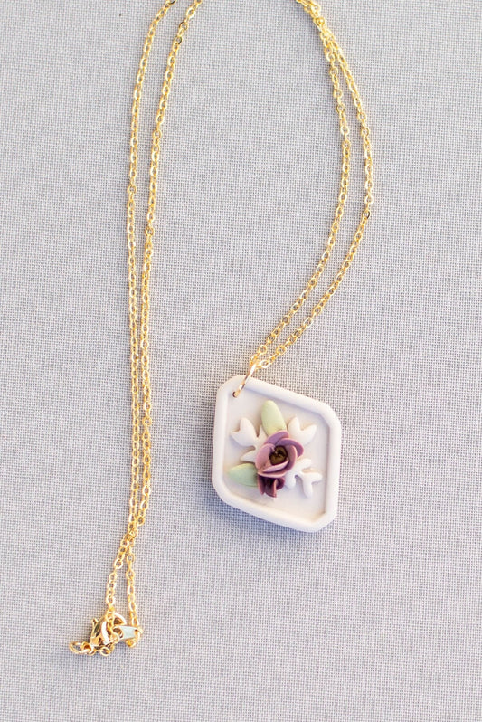 polymer clay necklace