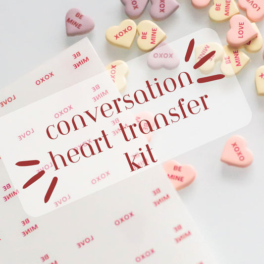 Conversation Heart Transfer Set