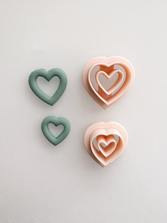 Heart Cutout Clay Cutters | Heart Cutter for Polymer Clay | Valentines Cutters | Earring Making | Clay Tools | Clay Cutters | Valentines Day