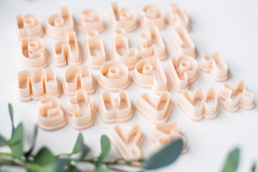 alphabet cutter set for polymer clay