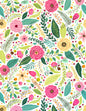 TP70- Bright Floral Transfer Pape