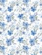 TP79- Blue Floral Transfer