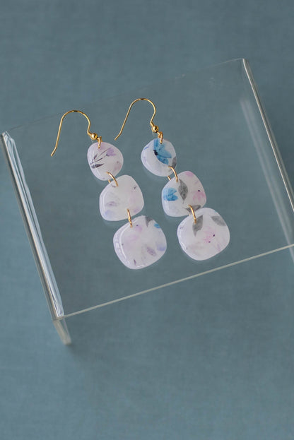 Floral Translucent Clay Earrings