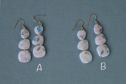 Floral Translucent Clay Earrings