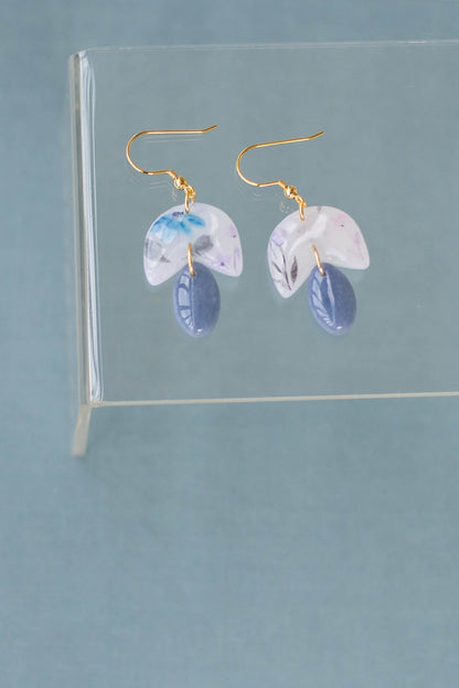 Watercolor Floral Clay Earrings