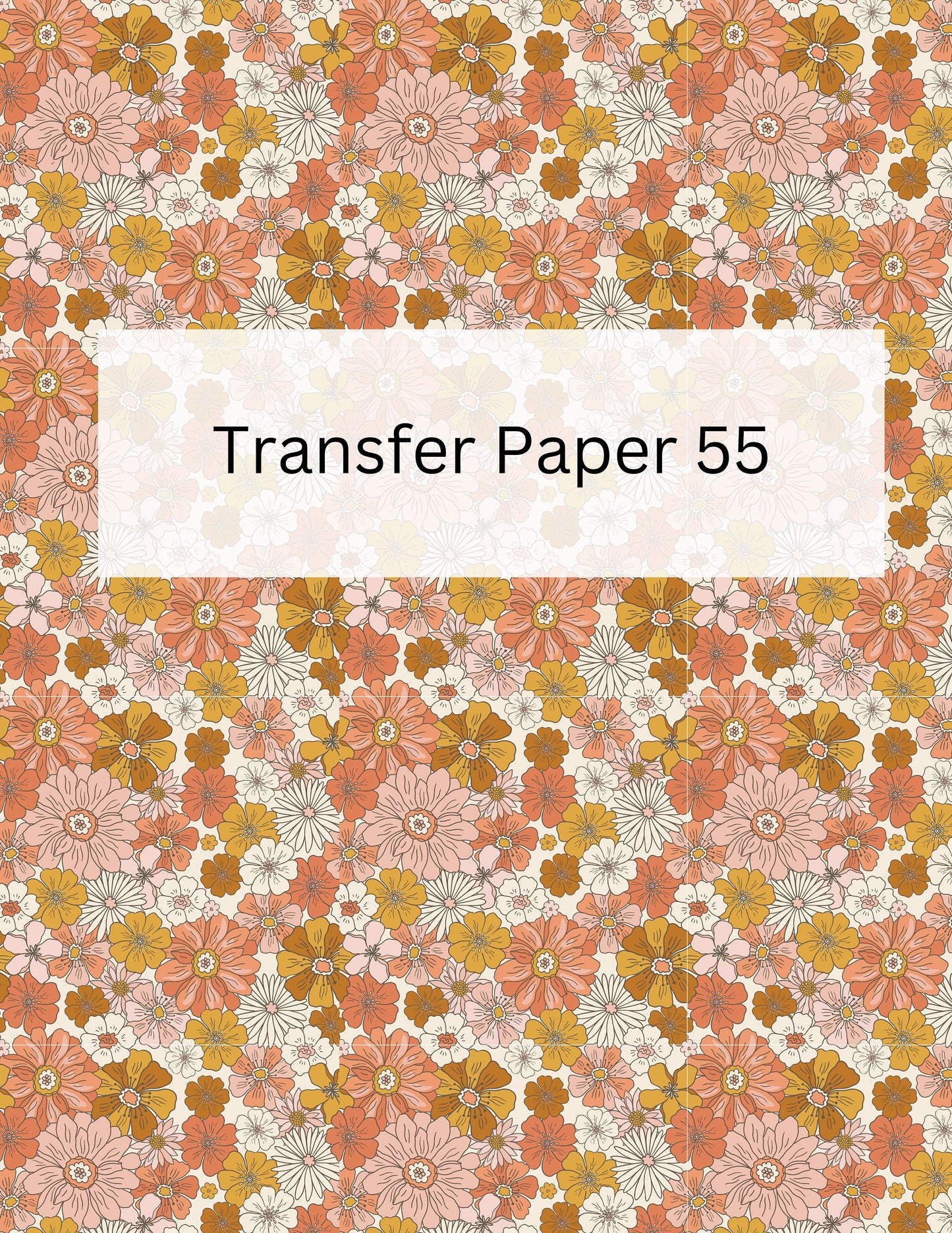 TP55- Vintage Floral Transfer