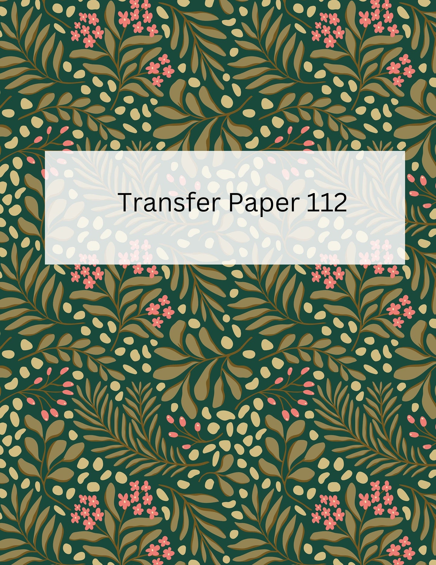 TP112- Green Floral Clay Transfer Paper