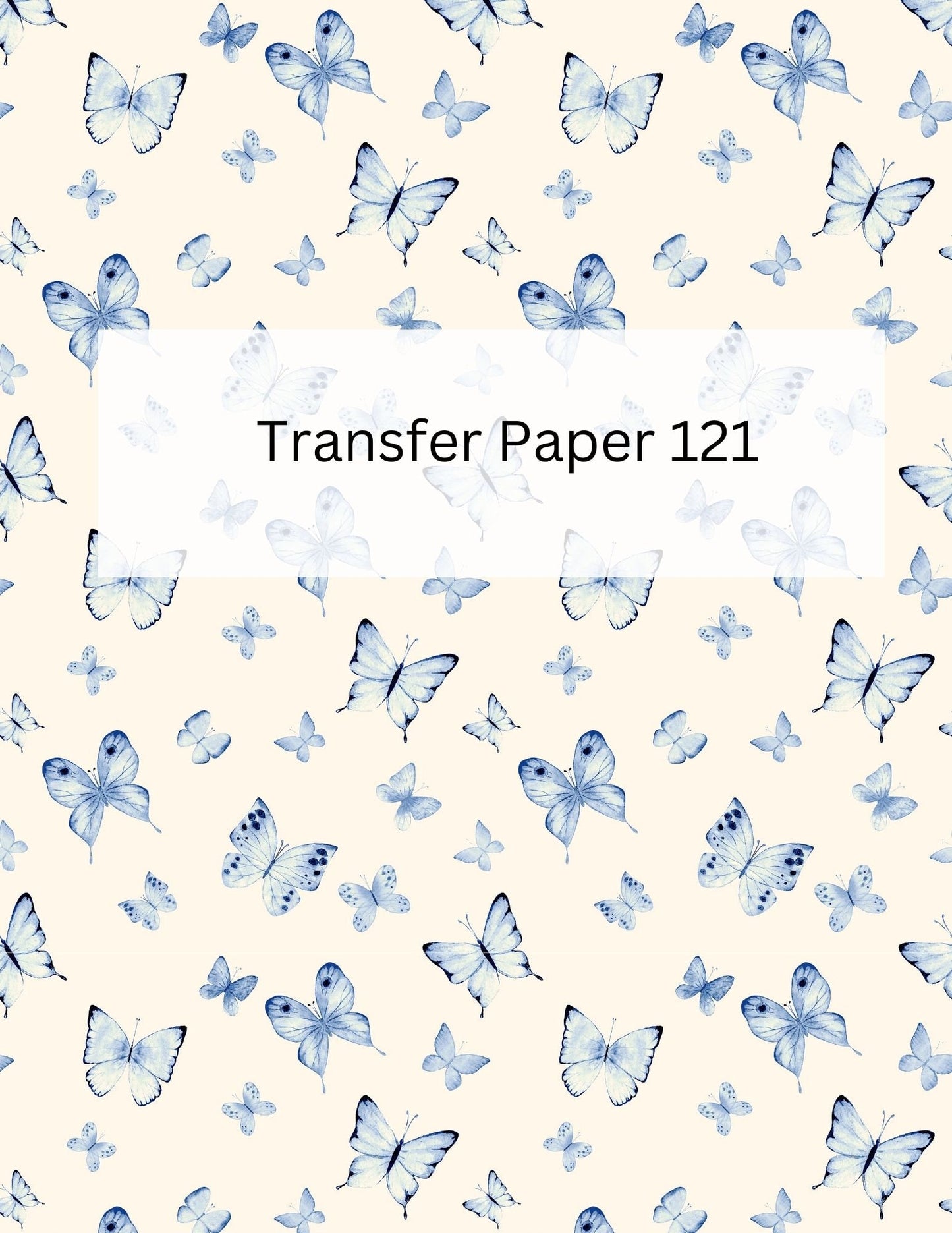 TP121- Blue Butterfly Transfer Paper