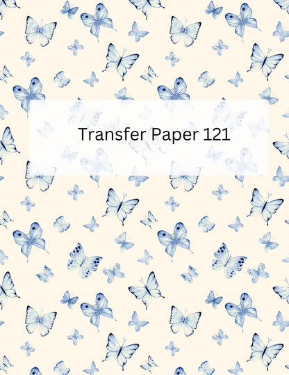 TP121- Blue Butterfly Transfer Paper