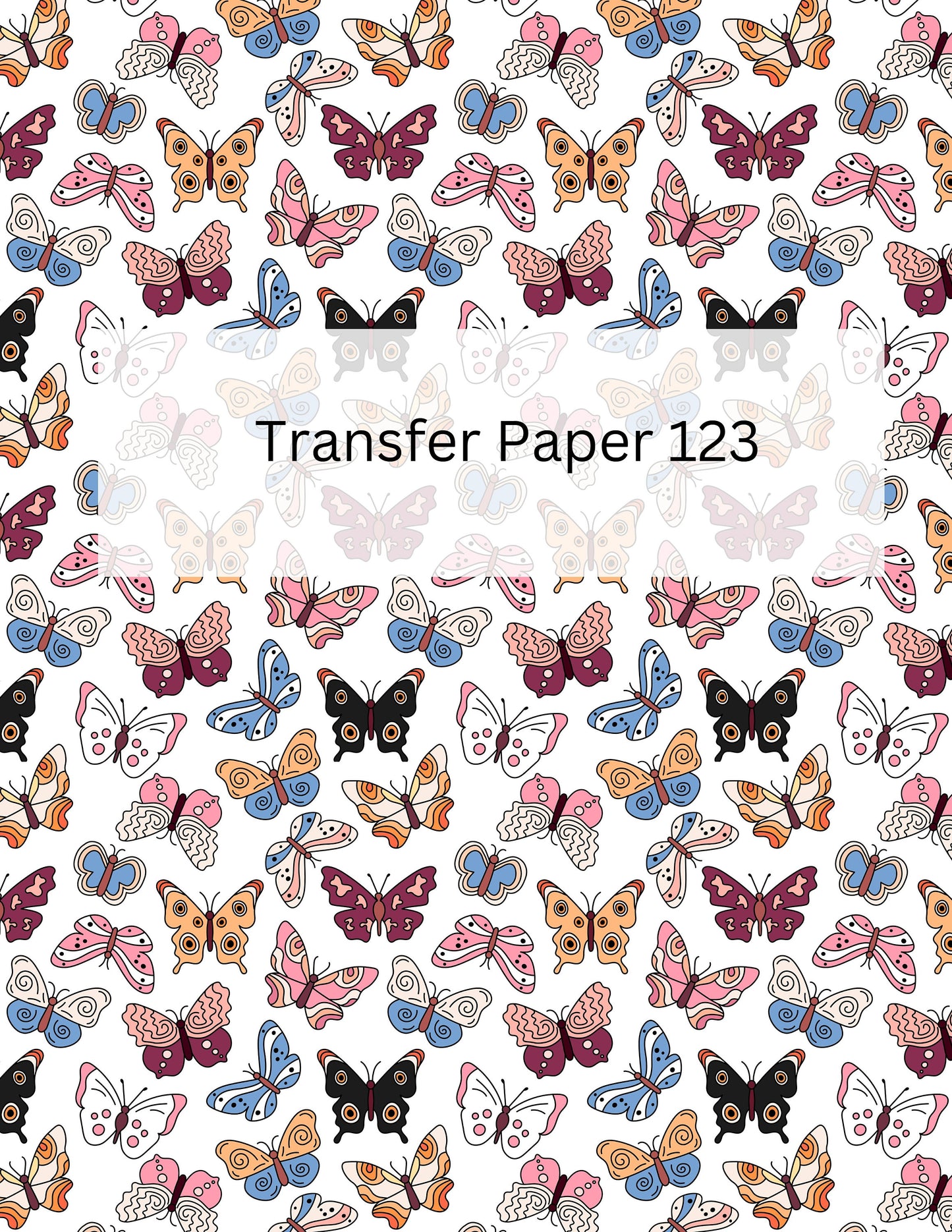 TP123- Colorful Butterfly Transfer