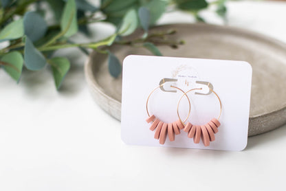 Handmade Clay Beaded Hoops