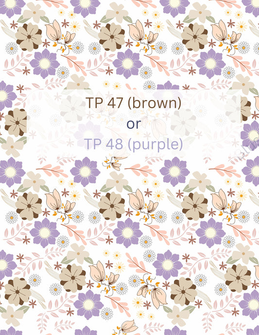 TP47- Fall Floral Transfer