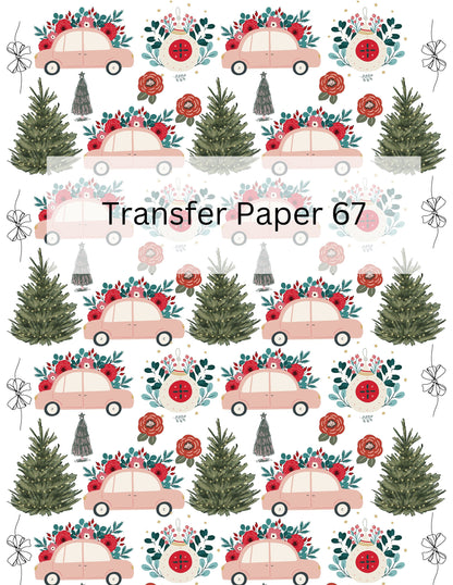 TP67- Christmas Transfers Red Truck