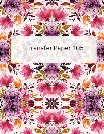 TP105- Bright Pink and Purple Transfer