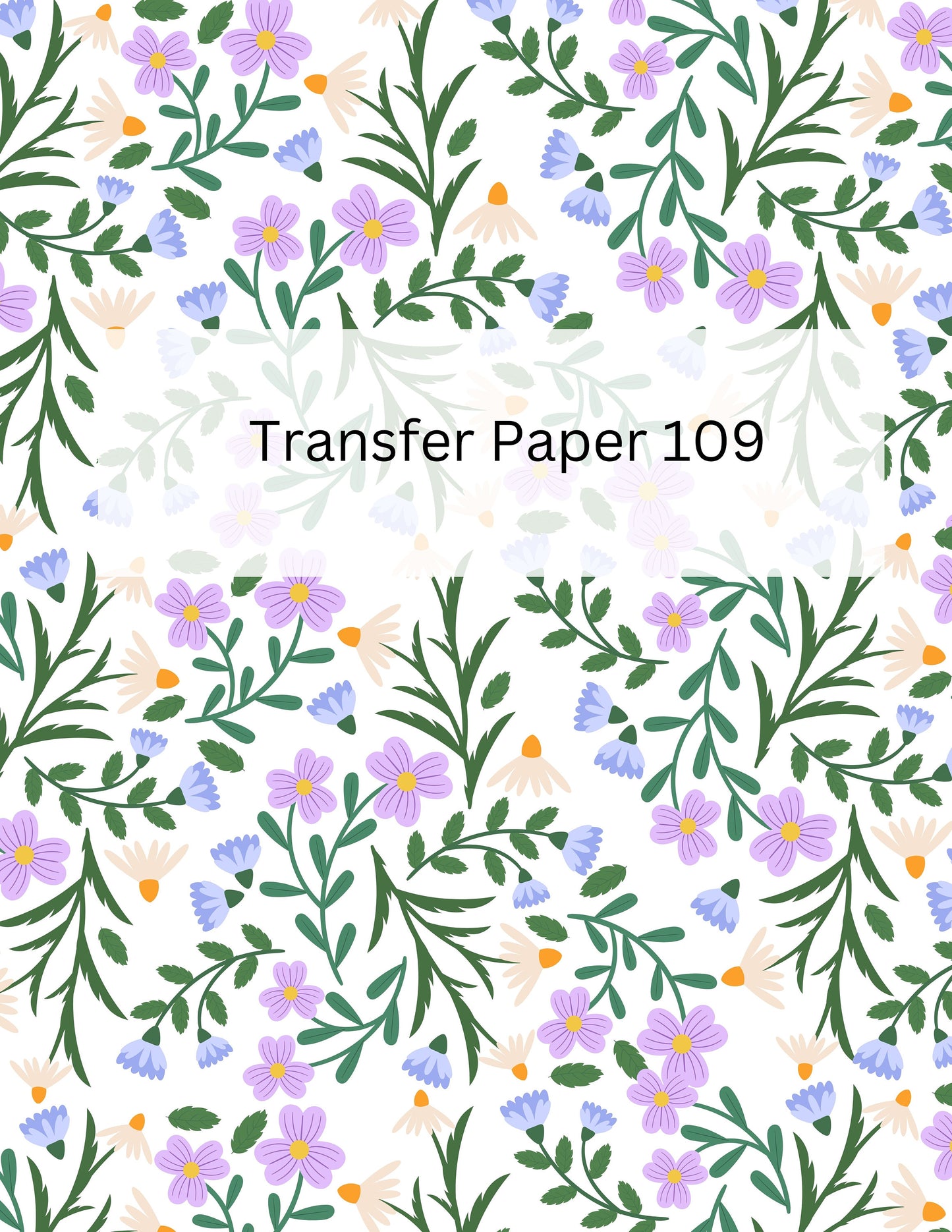 TP109- Purple Floral Transfer Paper