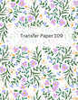 TP109- Purple Floral Transfer Paper