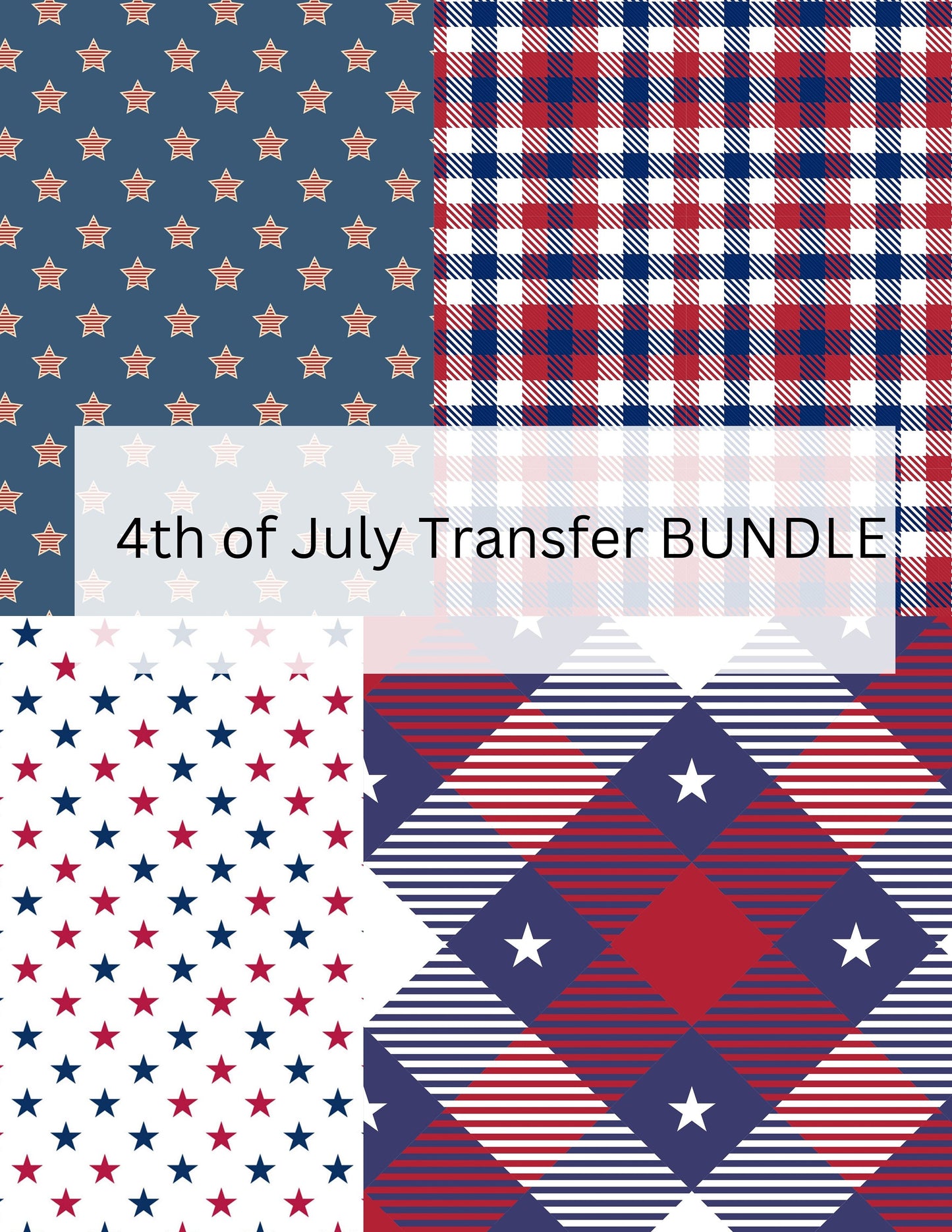 4th of July Clay Transfer Sheet Bundle